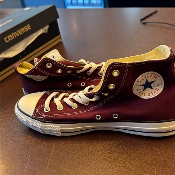 Converse Allstar High-Top Sneakers - Burgundy - Picture 5 of 6